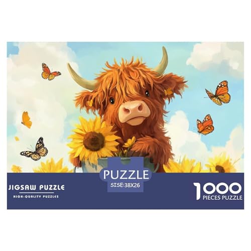 1000-Teile Highland Rinder Pädagogisches Spiel Puzzles Für Erwachsen Herausforderung Spielzeug Premium Quality Stress Abbauen Für Erwachsene Und Kinder Ab 14 Jahren 38x26cm/1000pcs 1000-Teile Highland Rinder Pädagogisches Spiel Puzzles Für Erwachsen Herausforderung Spielzeug Premium Quality Stress Abbauen Für Erwachsene Und Kinder Ab 14 Jahren 38x26cm/1000pcs von UJSDVNNJJ