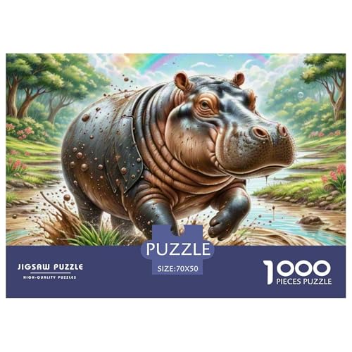 1000 Teile Hippopotamus Geschicklichkeitsspiel Puzzles Für Erwachsen Lernspiel Premium Quality Geschenke Für Erwachsene Und Kinder Ab 14 Jahren 70x50cm/1000pcs 1000 Teile Hippopotamus Geschicklichkeitsspiel Puzzles Für Erwachsen Lernspiel Premium Quality Geschenke Für Erwachsene Und Kinder Ab 14 Jahren 70x50cm/1000pcs von UJSDVNNJJ
