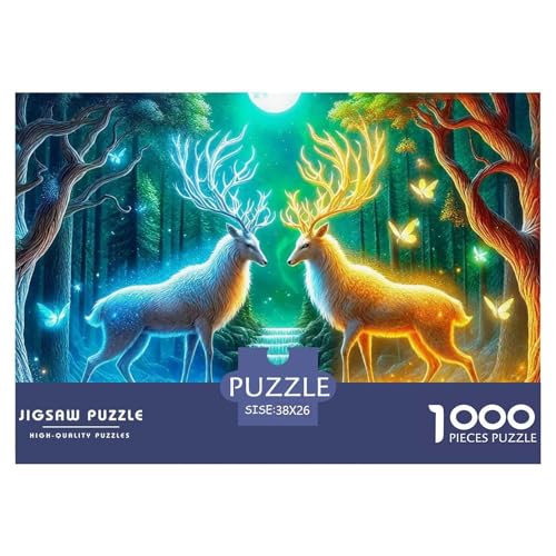 1000 Teile Hirsch Geschicklichkeitsspiel Puzzles Für Erwachsen Lernspiel Premium Quality Geschenke Für Die Ganze Familie 38x26cm/1000pcs 1000 Teile Hirsch Geschicklichkeitsspiel Puzzles Für Erwachsen Lernspiel Premium Quality Geschenke Für Die Ganze Familie 38x26cm/1000pcs von UJSDVNNJJ