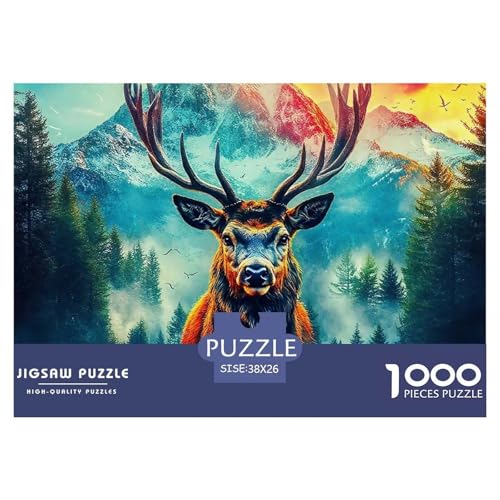 1000-Teile Hirsch Geschicklichkeitsspiel Puzzles Für Erwachsen Lernspiel Premium Quality Geschenke Für Die Ganze Familie 38x26cm/1000pcs 1000-Teile Hirsch Geschicklichkeitsspiel Puzzles Für Erwachsen Lernspiel Premium Quality Geschenke Für Die Ganze Familie 38x26cm/1000pcs von UJSDVNNJJ