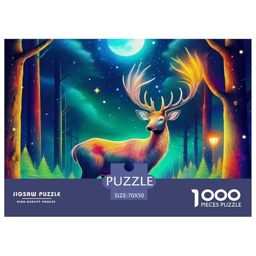 1000-Teile Hirsch Geschicklichkeitsspiel Puzzles Für Erwachsen Lernspiel Premium Quality Geschenke Für Erwachsene Und Kinder Ab 14 Jahren 70x50cm/1000pcs 1000-Teile Hirsch Geschicklichkeitsspiel Puzzles Für Erwachsen Lernspiel Premium Quality Geschenke Für Erwachsene Und Kinder Ab 14 Jahren 70x50cm/1000pcs von UJSDVNNJJ