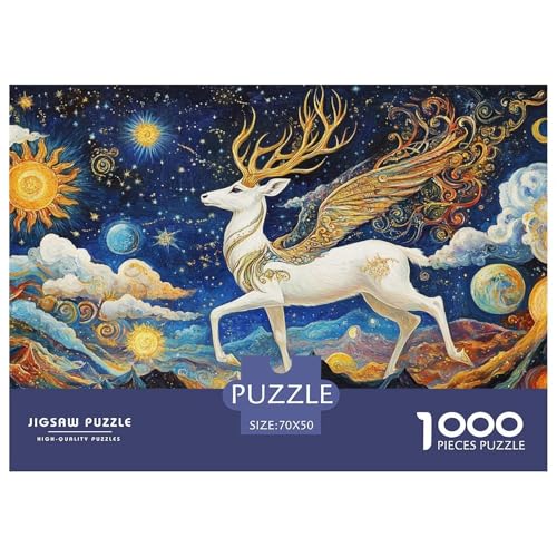 1000-Teile Hirsch God Pädagogisches Spiel Puzzles Für Erwachsen Lernspiel Premium Quality Stress Abbauen Für Erwachsene Und Kinder Ab 14 Jahren 70x50cm/1000pcs 1000-Teile Hirsch God Pädagogisches Spiel Puzzles Für Erwachsen Lernspiel Premium Quality Stress Abbauen Für Erwachsene Und Kinder Ab 14 Jahren 70x50cm/1000pcs von UJSDVNNJJ