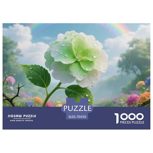 1000-Teile Hydrangee Pädagogisches Spiel Puzzles Für Erwachsen Herausforderung Spielzeug Premium Quality Stress Abbauen Für Die Ganze Familie 70x50cm/1000pcs von UJSDVNNJJ