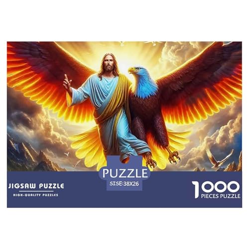 1000 Teile Jesus - Religion Geschicklichkeitsspiel Puzzles Für Erwachsen Herausforderung Spielzeug Premium Quality Geschenke Für Die Ganze Familie 38x26cm/1000pcs von UJSDVNNJJ