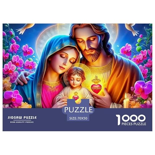 1000-Teile Jesus - Religion Geschicklichkeitsspiel Puzzles Für Erwachsen Lernspiel Premium Quality Geschenke Für Die Ganze Familie 70x50cm/1000pcs von UJSDVNNJJ