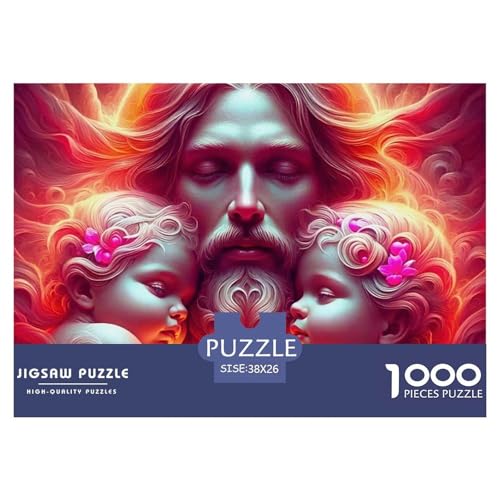 1000-Teile Jesus - Religion Geschicklichkeitsspiel Puzzles Für Erwachsen Lernspiel Premium Quality Geschenke Für Erwachsene Und Kinder Ab 14 Jahren 38x26cm/1000pcs 1000-Teile Jesus - Religion Geschicklichkeitsspiel Puzzles Für Erwachsen Lernspiel Premium Quality Geschenke Für Erwachsene Und Kinder Ab 14 Jahren 38x26cm/1000pcs von UJSDVNNJJ