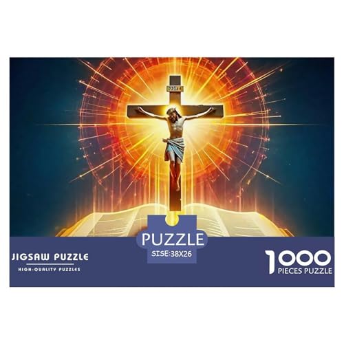 1000 Teile Jesus - Religion Geschicklichkeitsspiel Puzzles Für Erwachsen Lernspiel Premium Quality Geschenke Für Erwachsene Und Kinder Ab 14 Jahren 38x26cm/1000pcs von UJSDVNNJJ