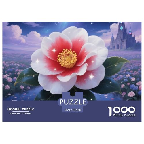 1000-Teile Kamellien Japonica Geschicklichkeitsspiel Puzzles Für Erwachsen Herausforderung Spielzeug Premium Quality Stress Abbauen Für Die Ganze Familie 70x50cm/1000pcs von UJSDVNNJJ