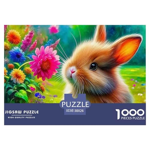 1000 Teile Kaninchen Geschicklichkeitsspiel Puzzles Für Erwachsen Lernspiel Premium Quality Stress Abbauen Für Erwachsene Und Kinder Ab 14 Jahren 38x26cm/1000pcs von UJSDVNNJJ