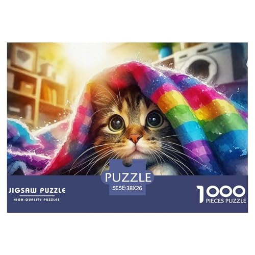 1000 Teile Katze Geschicklichkeitsspiel Katze Puzzles Für Erwachsen Herausforderung Spielzeug Premium Quality Geschenke Für Die Ganze Familie 38x26cm/1000pcs von UJSDVNNJJ