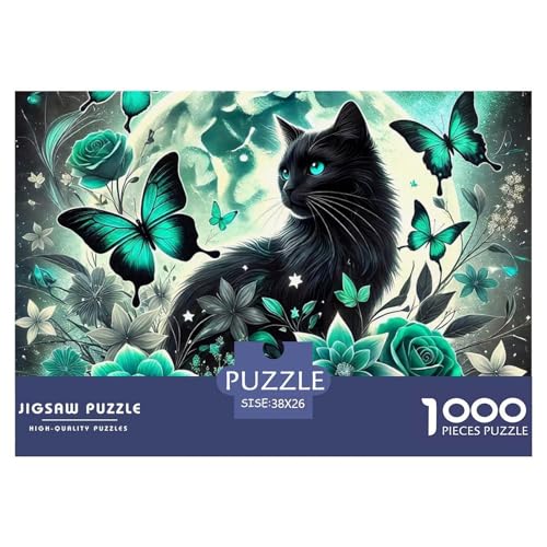 1000 Teile Katze Geschicklichkeitsspiel Katze Puzzles Für Erwachsen Lernspiel Premium Quality Stress Abbauen Für Die Ganze Familie 38x26cm/1000pcs von UJSDVNNJJ