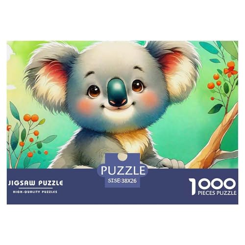 1000-Teile Koala Pädagogisches Spiel Koala Puzzles Für Erwachsen Herausforderung Spielzeug Premium Quality Stress Abbauen Für Die Ganze Familie 38x26cm/1000pcs von UJSDVNNJJ