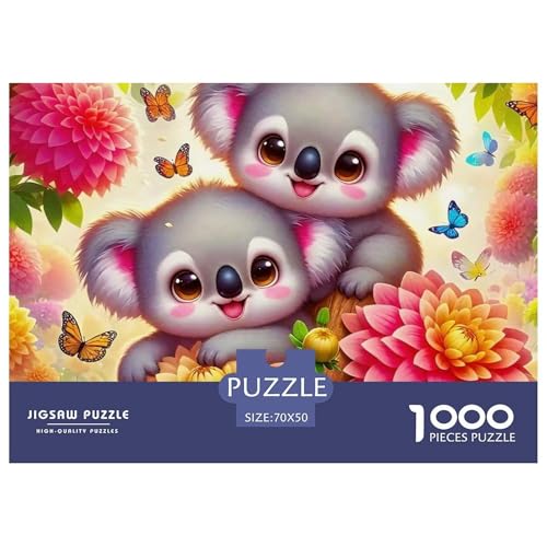 1000 Teile Koala Pädagogisches Spiel Koala Puzzles Für Erwachsen Herausforderung Spielzeug Premium Quality Stress Abbauen Für Erwachsene Und Kinder Ab 14 Jahren 70x50cm/1000pcs von UJSDVNNJJ