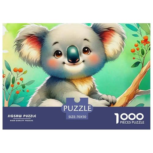 1000-Teile Koala Pädagogisches Spiel Koala Puzzles Für Erwachsen Lernspiel Premium Quality Stress Abbauen Für Die Ganze Familie 70x50cm/1000pcs von UJSDVNNJJ