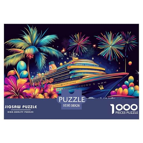 1000-Teile Kreuzfahrtschiff Pädagogisches Spiel Puzzles Für Erwachsen Herausforderung Spielzeug Premium Quality Geschenke Für Erwachsene Und Kinder Ab 14 Jahren 38x26cm/1000pcs von UJSDVNNJJ