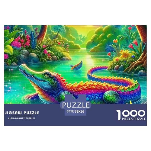 1000 Teile Krokodil Geschicklichkeitsspiel Puzzles Für Erwachsen Herausforderung Spielzeug Premium Quality Geschenke Für Die Ganze Familie 38x26cm/1000pcs von UJSDVNNJJ
