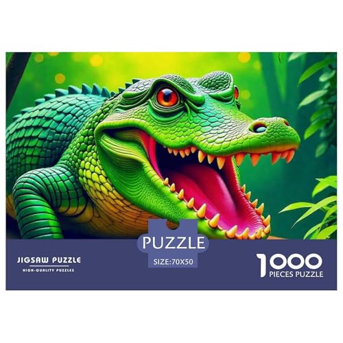 1000 Teile Krokodil Geschicklichkeitsspiel Puzzles Für Erwachsen Herausforderung Spielzeug Premium Quality Geschenke Für Die Ganze Familie 70x50cm/1000pcs von UJSDVNNJJ