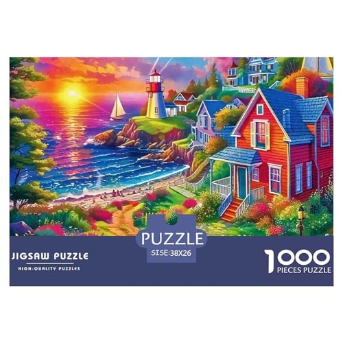 1000-Teile Küstenlandschaft Geschicklichkeitsspiel Puzzles Für Erwachsen Lernspiel Premium Quality Geschenke Für Erwachsene Und Kinder Ab 14 Jahren 38x26cm/1000pcs von UJSDVNNJJ
