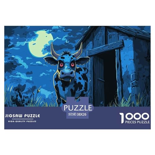1000 Teile Kuh Geschicklichkeitsspiel Puzzles Für Erwachsen Herausforderung Spielzeug Premium Quality Geschenke Für Erwachsene Und Kinder Ab 14 Jahren 38x26cm/1000pcs von UJSDVNNJJ