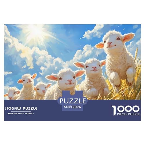 1000-Teile Lamm Geschicklichkeitsspiel Puzzles Für Erwachsen Herausforderung Spielzeug Premium Quality Geschenke Für Erwachsene Und Kinder Ab 14 Jahren 38x26cm/1000pcs von UJSDVNNJJ