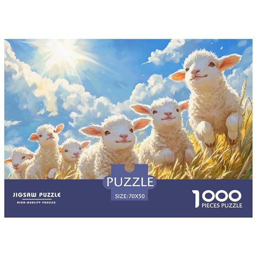1000-Teile Lamm Geschicklichkeitsspiel Puzzles Für Erwachsen Herausforderung Spielzeug Premium Quality Stress Abbauen Für Die Ganze Familie 70x50cm/1000pcs von UJSDVNNJJ