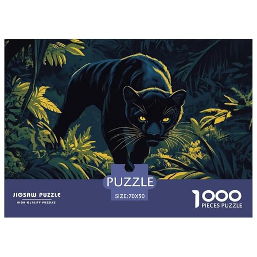 1000 Teile Leopard Pädagogisches Spiel Puzzles Für Erwachsen Herausforderung Spielzeug Premium Quality Geschenke Für Erwachsene Und Kinder Ab 14 Jahren 70x50cm/1000pcs von UJSDVNNJJ
