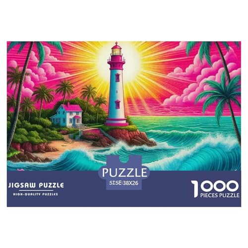 1000-Teile Leuchtturm Geschicklichkeitsspiel Puzzles Für Erwachsen Herausforderung Spielzeug Premium Quality Geschenke Für Die Ganze Familie 38x26cm/1000pcs von UJSDVNNJJ