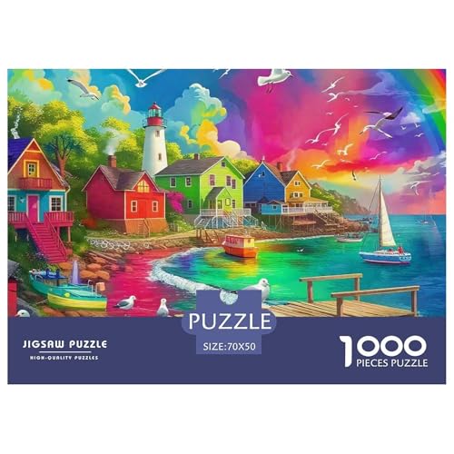 1000-Teile Leuchtturm Geschicklichkeitsspiel Puzzles Für Erwachsen Herausforderung Spielzeug Premium Quality Geschenke Für Die Ganze Familie 70x50cm/1000pcs von UJSDVNNJJ