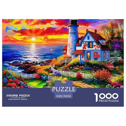1000 Teile Leuchtturm Geschicklichkeitsspiel Puzzles Für Erwachsen Herausforderung Spielzeug Premium Quality Geschenke Für Die Ganze Familie 70x50cm/1000pcs von UJSDVNNJJ