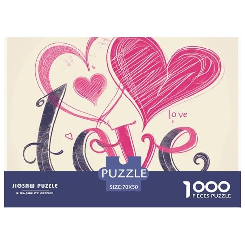 1000-Teile Liebe Pädagogisches Spiel Puzzles Für Erwachsen Lernspiel Premium Quality Geschenke Für Die Ganze Familie 70x50cm/1000pcs von UJSDVNNJJ