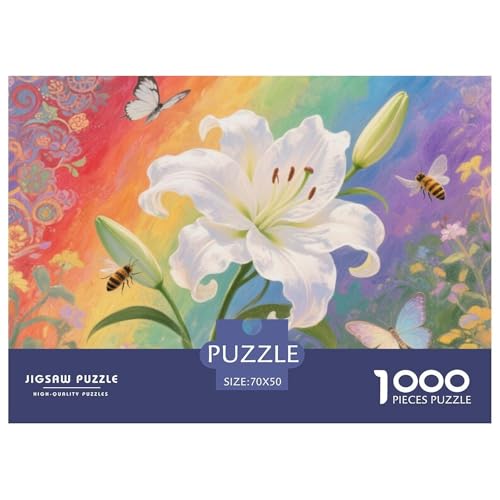 1000 Teile Lilie Geschicklichkeitsspiel Puzzles Für Erwachsen Lernspiel Premium Quality Geschenke Für Erwachsene Und Kinder Ab 14 Jahren 70x50cm/1000pcs 1000 Teile Lilie Geschicklichkeitsspiel Puzzles Für Erwachsen Lernspiel Premium Quality Geschenke Für Erwachsene Und Kinder Ab 14 Jahren 70x50cm/1000pcs von UJSDVNNJJ