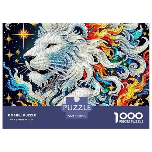 1000 Teile Löwen Geschicklichkeitsspiel Puzzles Für Erwachsen Herausforderung Spielzeug Premium Quality Geschenke Für Die Ganze Familie 70x50cm/1000pcs von UJSDVNNJJ