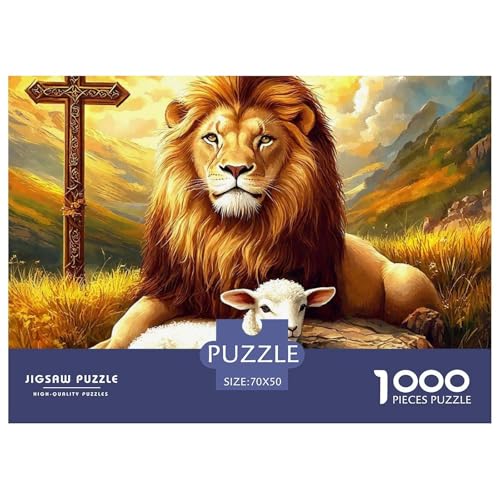 1000 Teile Löwen Geschicklichkeitsspiel Puzzles Für Erwachsen Herausforderung Spielzeug Premium Quality Geschenke Für Die Ganze Familie 70x50cm/1000pcs von UJSDVNNJJ
