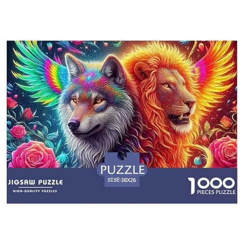 1000 Teile Löwen Geschicklichkeitsspiel Puzzles Für Erwachsen Lernspiel Premium Quality Geschenke Für Erwachsene Und Kinder Ab 14 Jahren 38x26cm/1000pcs von UJSDVNNJJ