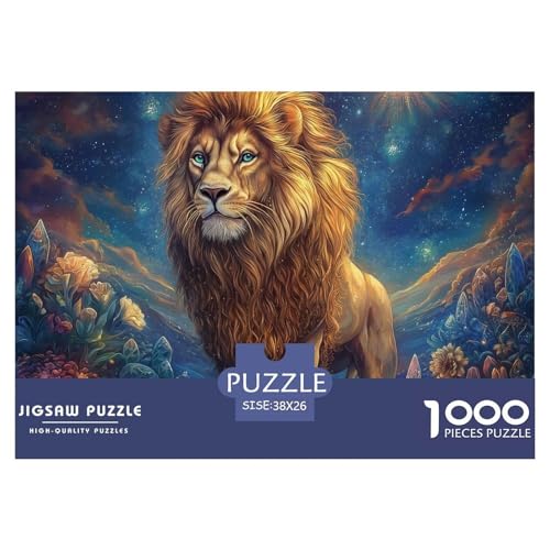 1000-Teile Löwen Pädagogisches Spiel Puzzles Für Erwachsen Lernspiel Premium Quality Geschenke Für Die Ganze Familie 38x26cm/1000pcs von UJSDVNNJJ