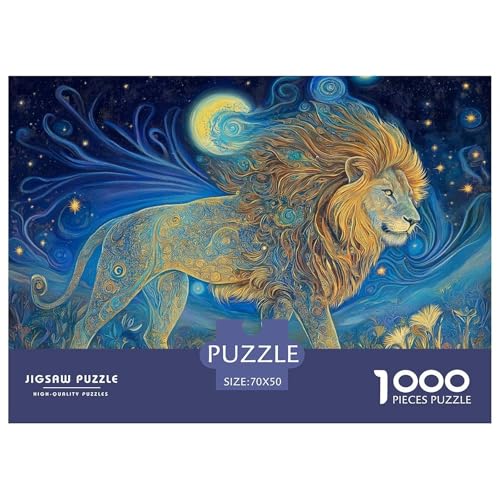 1000-Teile Löwen Pädagogisches Spiel Puzzles Für Erwachsen Lernspiel Premium Quality Geschenke Für Erwachsene Und Kinder Ab 14 Jahren 70x50cm/1000pcs 1000-Teile Löwen Pädagogisches Spiel Puzzles Für Erwachsen Lernspiel Premium Quality Geschenke Für Erwachsene Und Kinder Ab 14 Jahren 70x50cm/1000pcs von UJSDVNNJJ