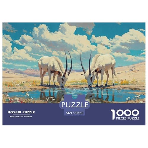 1000-Teile Mongolische Gazelle Pädagogisches Spiel Herbst Plateau Puzzles Für Erwachsen Herausforderung Spielzeug Premium Quality Geschenke Für Die Ganze Familie 70x50cm/1000pcs 1000-Teile Mongolische Gazelle Pädagogisches Spiel Herbst Plateau Puzzles Für Erwachsen Herausforderung Spielzeug Premium Quality Geschenke Für Die Ganze Familie 70x50cm/1000pcs von UJSDVNNJJ