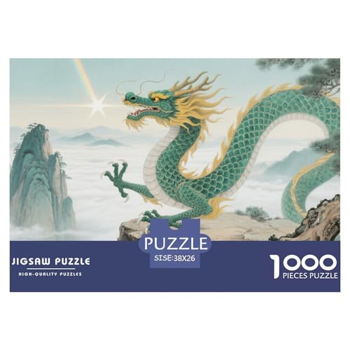 1000 Teile Mythische Kreaturen Geschicklichkeitsspiel Drachen Puzzles Für Erwachsen Herausforderung Spielzeug Premium Quality Geschenke Für Erwachsene Und Kinder Ab 14 Jahren 38x26cm/1000pcs von UJSDVNNJJ