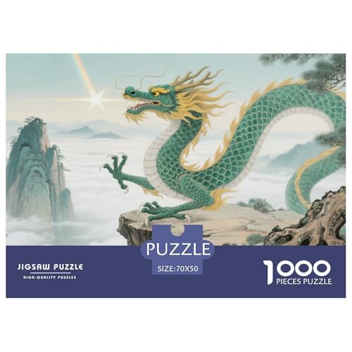 1000-Teile Mythische Kreaturen Geschicklichkeitsspiel Drachen Puzzles Für Erwachsen Herausforderung Spielzeug Premium Quality Geschenke Für Erwachsene Und Kinder Ab 14 Jahren 70x50cm/1000pcs von UJSDVNNJJ