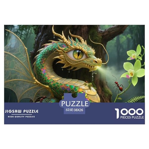 1000 Teile Mythische Kreaturen Geschicklichkeitsspiel Drachen Puzzles Für Erwachsen Herausforderung Spielzeug Premium Quality Stress Abbauen Für Erwachsene Und Kinder Ab 14 Jahren 38x26cm/1000pcs von UJSDVNNJJ