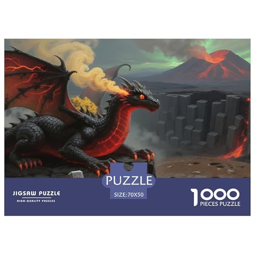 1000 Teile Mythische Kreaturen Geschicklichkeitsspiel Drachen Puzzles Für Erwachsen Herausforderung Spielzeug Premium Quality Stress Abbauen Für Erwachsene Und Kinder Ab 14 Jahren 70x50cm/1000pcs von UJSDVNNJJ