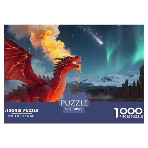 1000 Teile Mythische Kreaturen Geschicklichkeitsspiel Drachen Puzzles Für Erwachsen Lernspiel Premium Quality Stress Abbauen Für Erwachsene Und Kinder Ab 14 Jahren 38x26cm/1000pcs von UJSDVNNJJ
