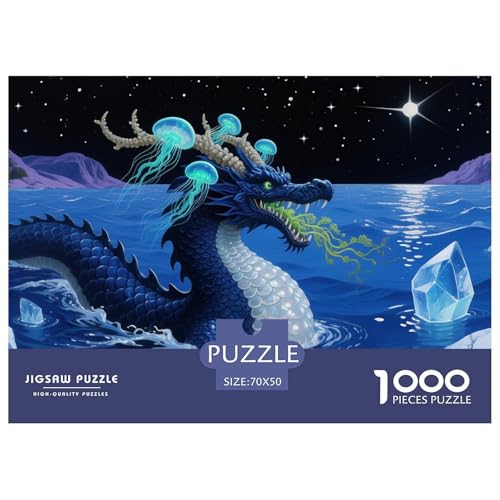 1000-Teile Mythische Kreaturen Pädagogisches Spiel Drachen Puzzles Für Erwachsen Lernspiel Premium Quality Geschenke Für Erwachsene Und Kinder Ab 14 Jahren 70x50cm/1000pcs von UJSDVNNJJ