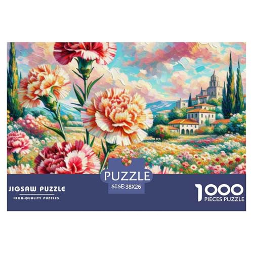 1000 Teile Nelken Pädagogisches Spiel Puzzles Für Erwachsen Herausforderung Spielzeug Premium Quality Stress Abbauen Für Die Ganze Familie 38x26cm/1000pcs von UJSDVNNJJ