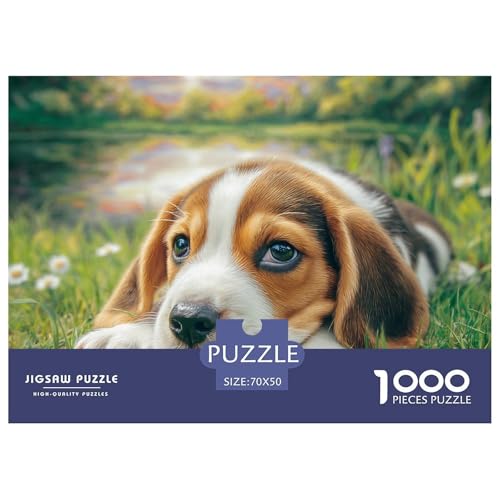 1000-Teile Netter Hund Geschicklichkeitsspiel Puzzles Für Erwachsen Herausforderung Spielzeug Premium Quality Geschenke Für Die Ganze Familie 70x50cm/1000pcs von UJSDVNNJJ