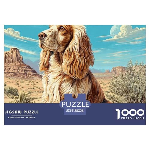 1000-Teile Netter Hund Geschicklichkeitsspiel Puzzles Für Erwachsen Herausforderung Spielzeug Premium Quality Stress Abbauen Für Die Ganze Familie 38x26cm/1000pcs von UJSDVNNJJ