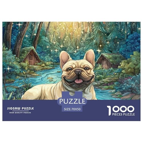 1000 Teile Netter Hund Geschicklichkeitsspiel Puzzles Für Erwachsen Herausforderung Spielzeug Premium Quality Stress Abbauen Für Die Ganze Familie 70x50cm/1000pcs von UJSDVNNJJ