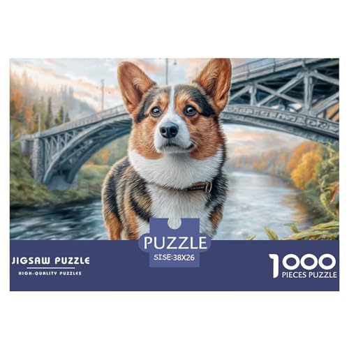 1000 Teile Netter Hund Geschicklichkeitsspiel Puzzles Für Erwachsen Lernspiel Premium Quality Stress Abbauen Für Die Ganze Familie 38x26cm/1000pcs von UJSDVNNJJ
