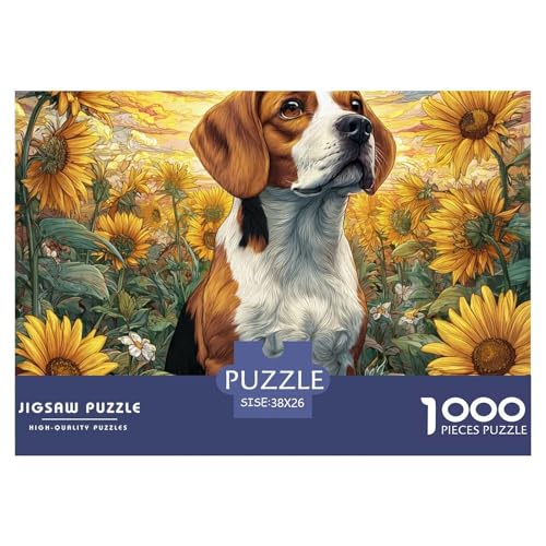 1000 Teile Netter Hund Geschicklichkeitsspiel Puzzles Für Erwachsen Lernspiel Premium Quality Stress Abbauen Für Die Ganze Familie 38x26cm/1000pcs von UJSDVNNJJ