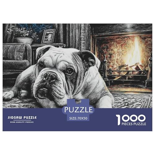 1000 Teile Netter Hund Geschicklichkeitsspiel Puzzles Für Erwachsen Lernspiel Premium Quality Stress Abbauen Für Erwachsene Und Kinder Ab 14 Jahren 70x50cm/1000pcs von UJSDVNNJJ